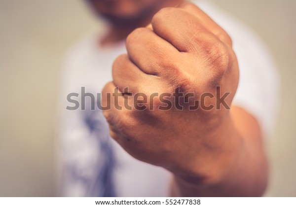 Man Fists Clenched Anger Stock Photo (Edit Now) 552477838