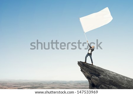 Man with flag