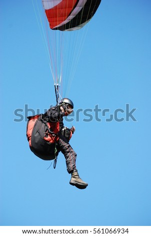 Image, Stock Photo Cool Move Kiting Ocean