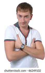 man with the folded hands