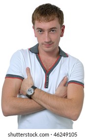 man with the folded hands