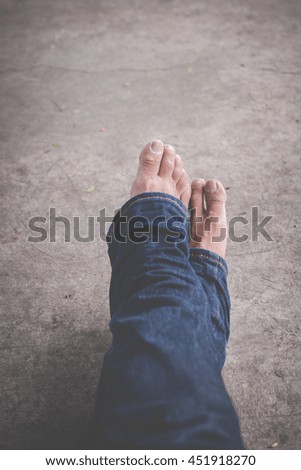 man foot