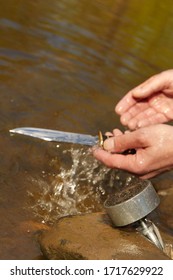 Man Found Hunting Knife In River Water By Magnet