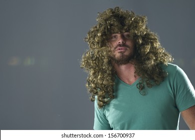 Man With Funky Hairstyle Posing 