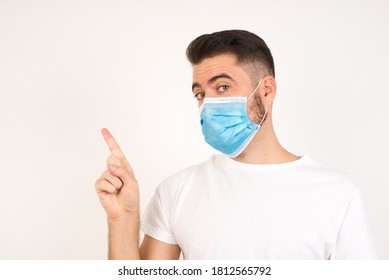 Man Gesturing A No Sign. Closeup Portrait Unhappy, Serious Guy Raising Finger Up Saying: Oh No You Did Not Do That. Standing Over Yellow Background. Negative Emotions Facial Expressions, Feelings.