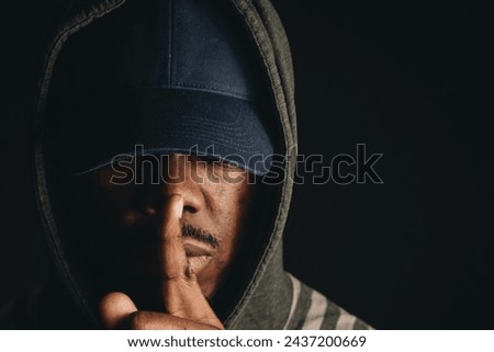 Similar – Image, Stock Photo Obscured portrait Lips