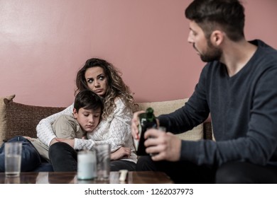 Frustrated Father Mother Disrespectful Son Stock Photo 113074423 ...