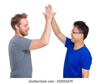 Man Giving High Five