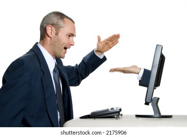 High Five Computer High Res Stock Images Shutterstock