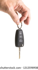 Man Giving The Key Of Car To Someone Else