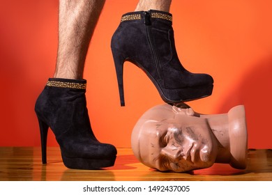 man under high heels