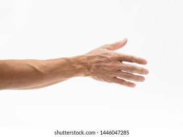 Man Hand Arm On White Background