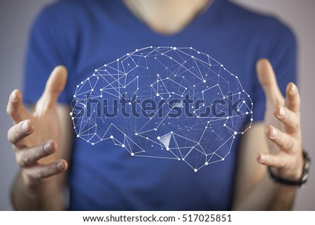 man hand  brain