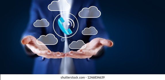 man hand  clouds in screen