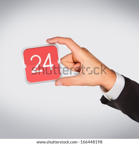 Man hand holding object. Calendar icon. High resolution 
