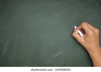 Man Hand Holding White Chalk Writing Stock Photo (Edit Now) 1538839394