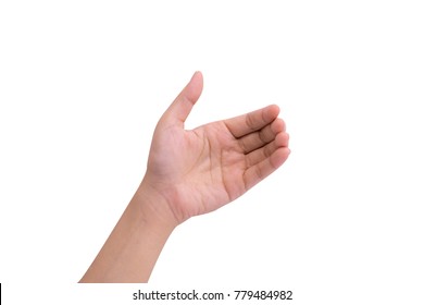 Man hand isolated on white background with clipping path - Shutterstock ID 779484982
