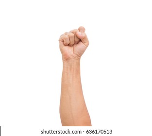 Man Hand Punch Isolated On White Stock Photo 636170513 | Shutterstock