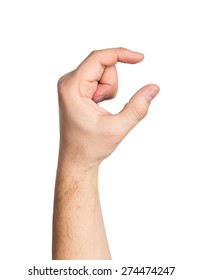 Man Hand Sign Isolated On White Background