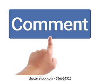 Man Hand Touching Comment Button Concept Stock Photo 566684326 ...