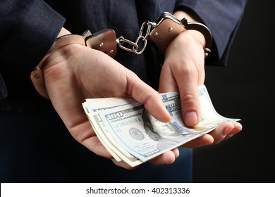 Man Handcuffs Money Stock Photo 402313336 