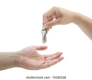 Man Handing Over The Set Of Keys House