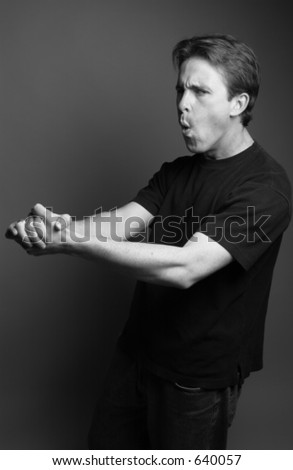 Similar – Image, Stock Photo I didn’t hear the shot.