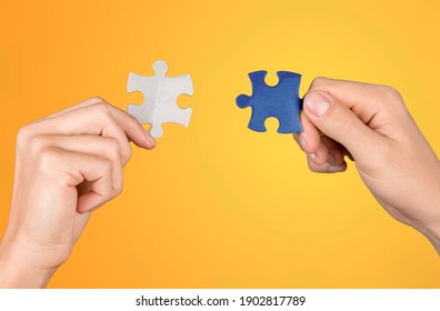 Hand Holding Jigsaw Puzzles Images Stock Photos Vectors Shutterstock