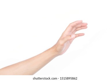 Man hands holding something on white background for product advertising concept - Shutterstock ID 1515895862