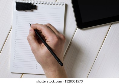 Top View Hand Writing On Open Stock Photo 1209835570 | Shutterstock