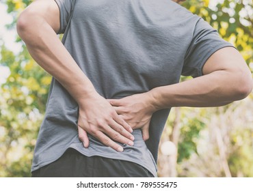 A Man Has Low Back Pain