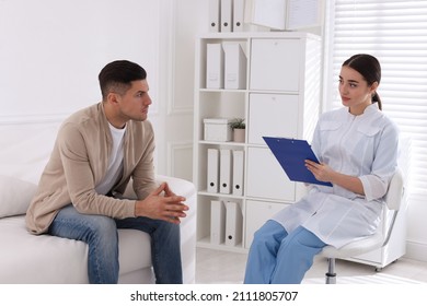 Man Having Appointment With STD Specialist In Clinic