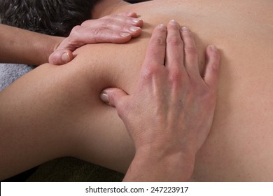 Man Having A Back Chinese Massage