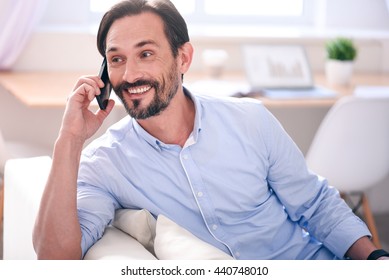Man Having Conversation On The Phone