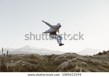 Similar – Image, Stock Photo brown haired man posing