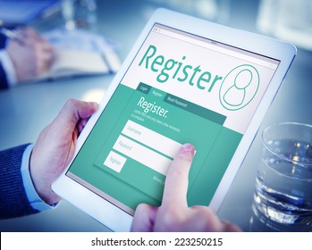 Man Having An Online Registration