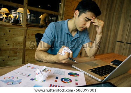 man having worries.