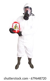 Man Hazardous Materials Suit Isolated On Stock Photo Shutterstock