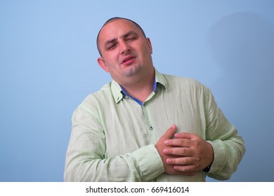 A man with a heart attack