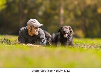 Man With His Dog