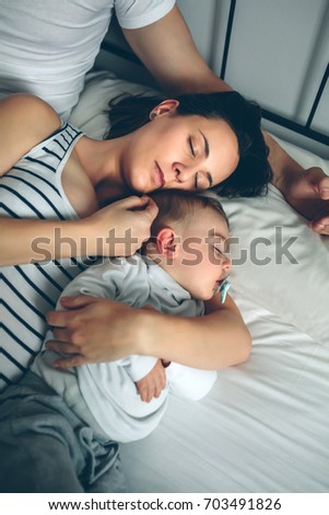 Man with his wife and son