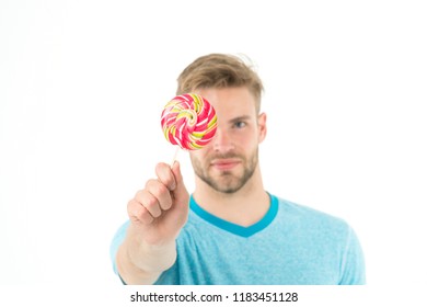 Man Hold Big Sweet Lollipop 260nw 1183451128 