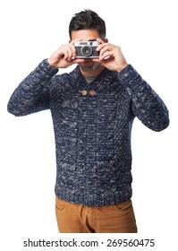 man holding a camera