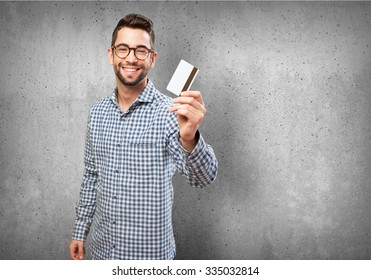 Man Holding A Credit Card