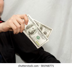 man holding a money