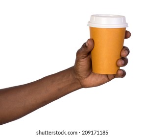 Man Holding A Paper Coffee Cup