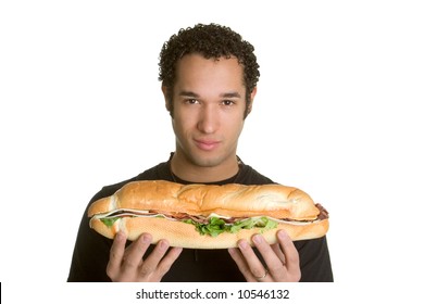 Man Holding Sandwich