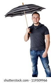 Man Holding Umbrella