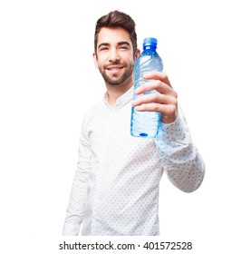 Man Holding Water Bottle