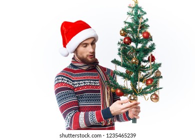 Man Holds Dressed Christmas Tree Stock Photo 1235465239 | Shutterstock